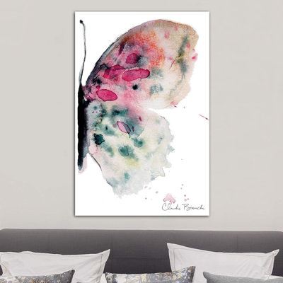 Butterfly Half 1 Piece Wrapped Canvas Painting