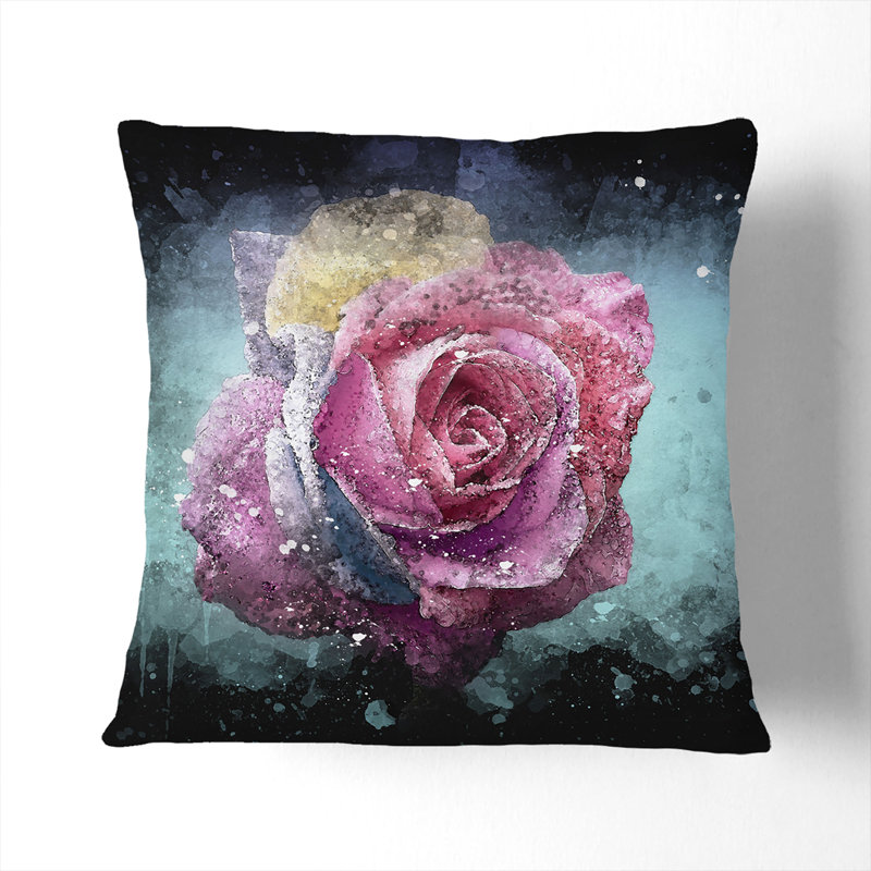 Square Throw Cushion, Black, 40cm H x 40cm W x 15cm D