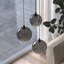 Vine 3 Pendants Mixed Sizes in Grey Glass-1273435300
