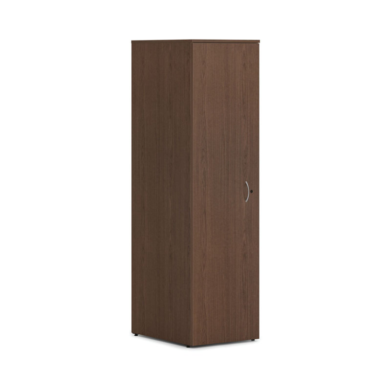 HON MOD Wardrobe, 18"W, Sepia Walnut, 65" H x 18" W x 24" D, Sepia Walnut