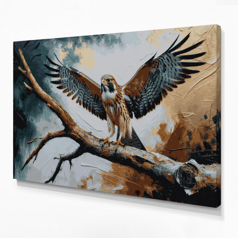 «Birds American Kestrel», art mural sur toile, H 16 po x l 20 po