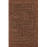 Orlie Hand Tufted Wool Geometric Area Rug in Brown