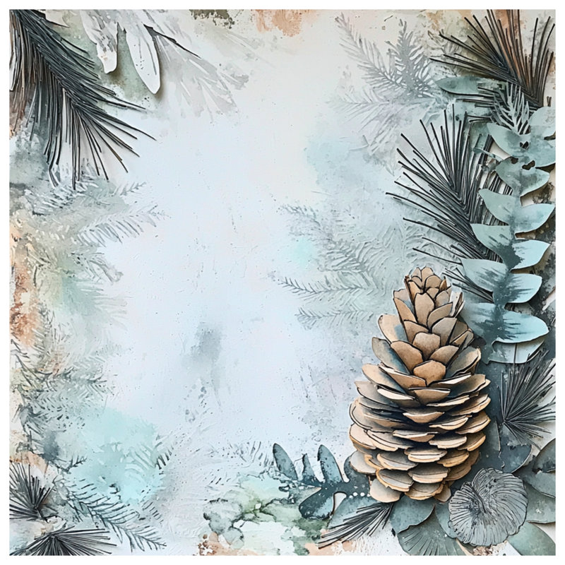 Pinecone Eucalyptus Arrangement Bedding Pinecone Bedspread Nature, Full / Double