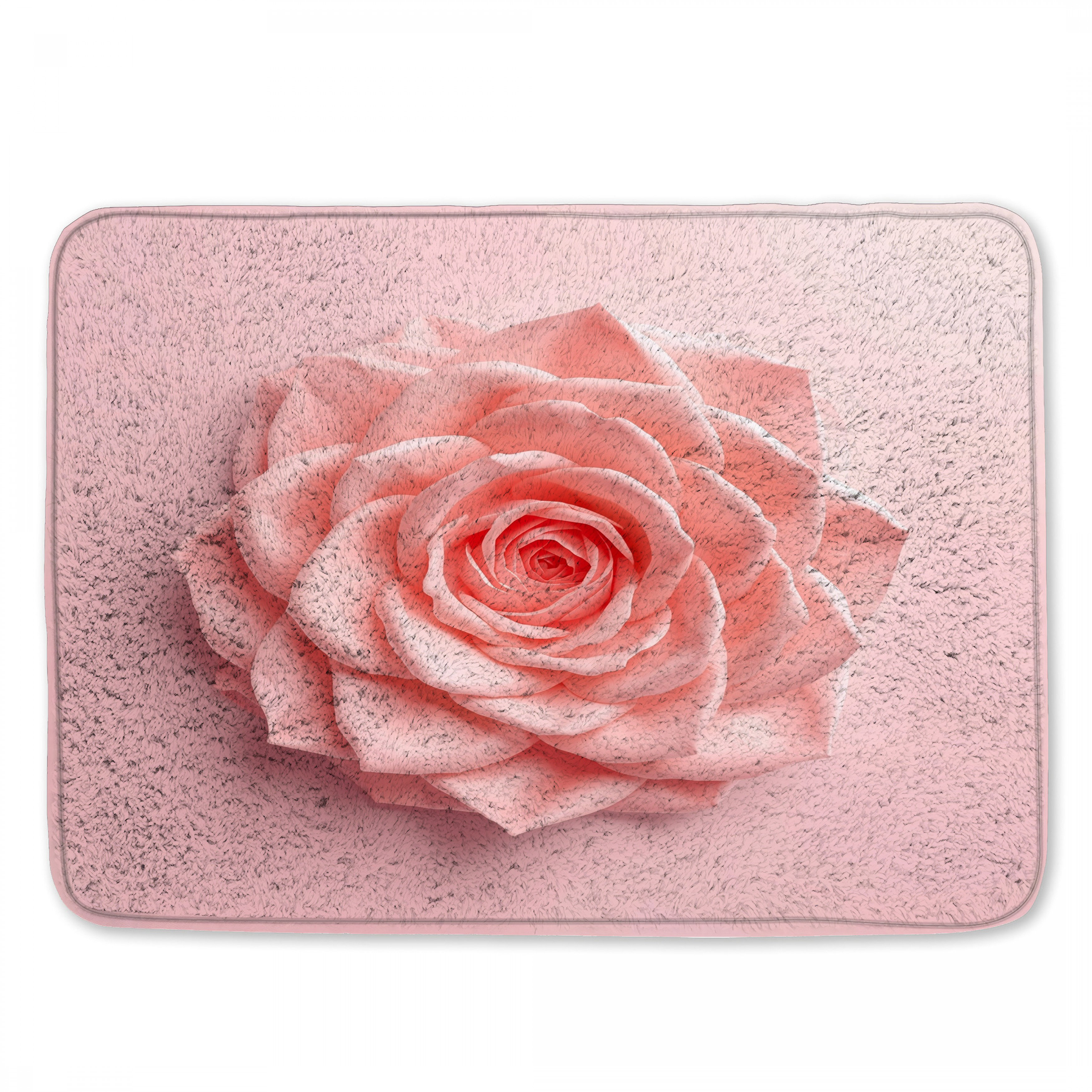 Rose Mat East Urban Home Large Pink Rose Bath Mat | Wayfair