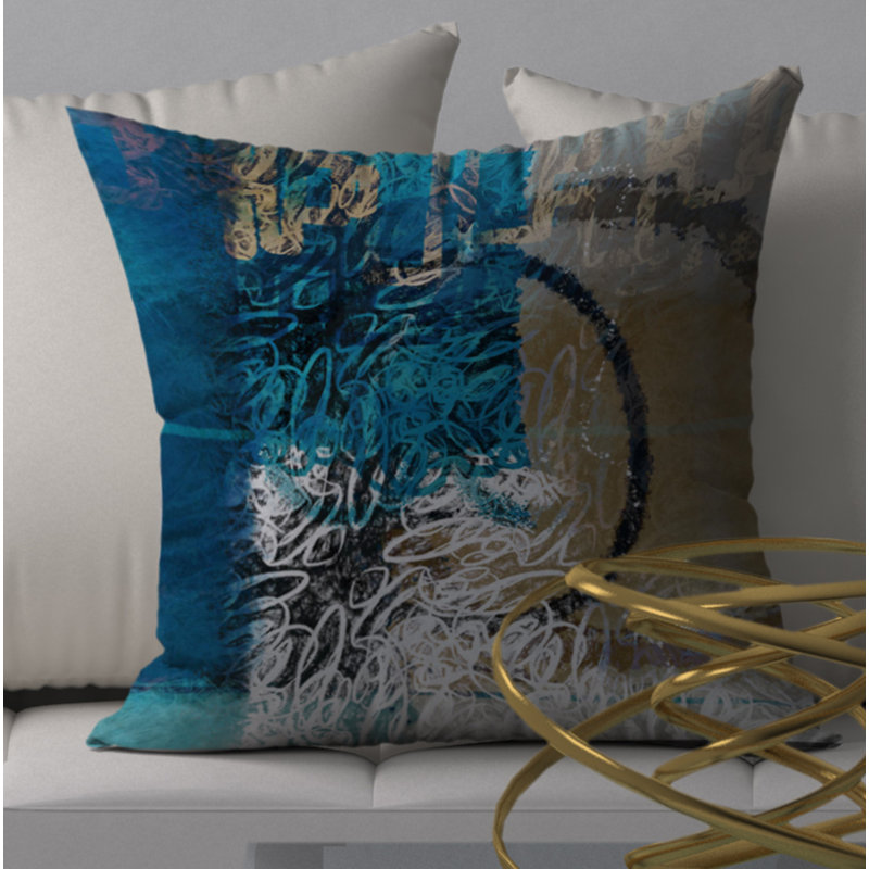 Housse de coussin décorative carrée à bisous fragrance, 20 po x 20 po