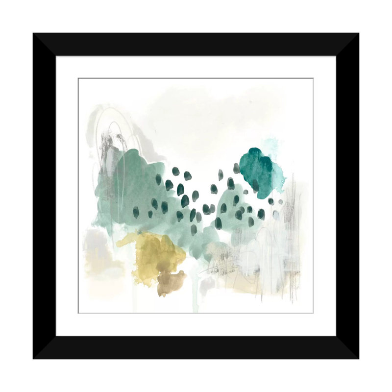 « rain cloud ii », impression sur toile, H 16 po x l 16 po x P 1 po, Papier d'art encadré noir, Blanc