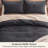 Bedsure Cotton Duvet Cover King, 100% Cotton Waffle Weave Charcoal Duvet Cover King Size, GentleSoft and Breathable Bedding Set for All Season, 3 Pieces, 104"x90"-106246732-109512985