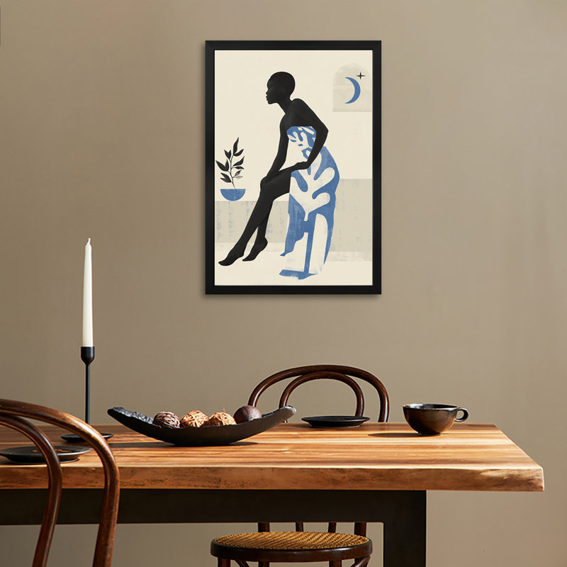 «Abstract Sky Girl III», affiches encadrées de qualité supérieure, H 32 po x l 24 po