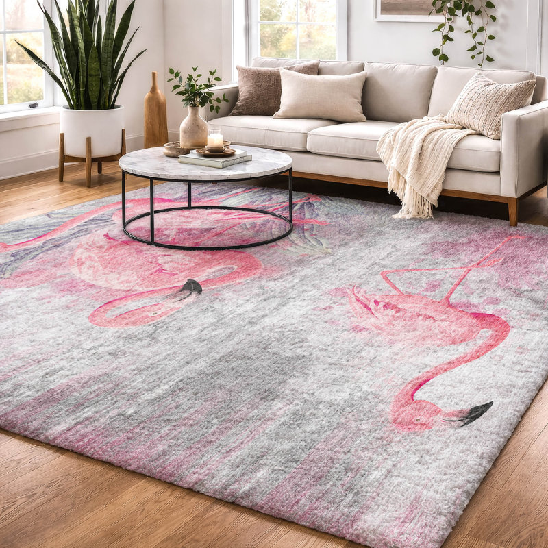 Tapis à flammes douces de qualité supérieure lavable à la machine ADS197, 5 pi x 7 pi 6 po