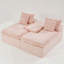 Pink Turtle Velvet Double Chaise Lounge, Multifunctional Lazy Sofa