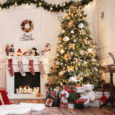 Arbre de Noël artificiel avec lumières DEL blanc chaud, branches en PVC et pommes de pin