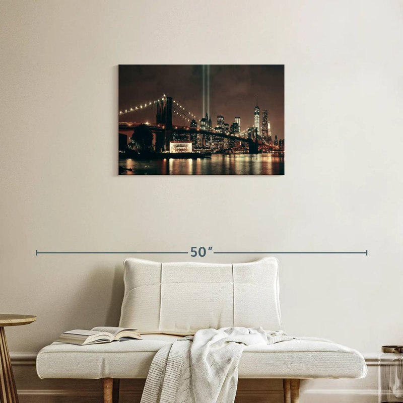 Lueur de nuit du pont Sireci Brooklyn, H 20 po x l 30 po