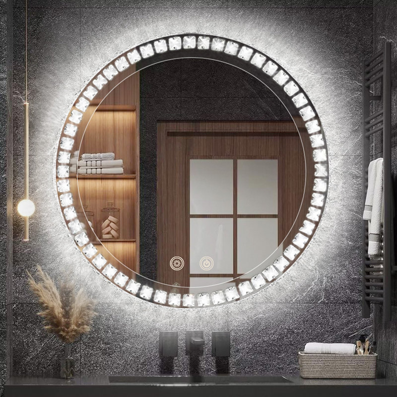 Miroir de salle de bain Hetem, 32 po x 32 po