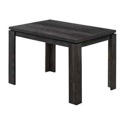 Table de salle à manger rectangulaire 48 po en stratifié noir