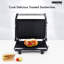 Geepas 27.9cm Smokeless Non Stick Electric Grill Sandwich Maker & Panini Press with Lid
