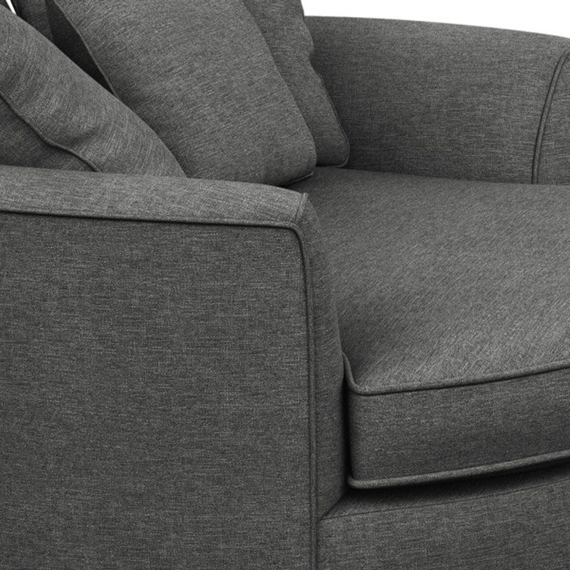 Ashonte Upholstered Barrel Chair, Jango Charcoal