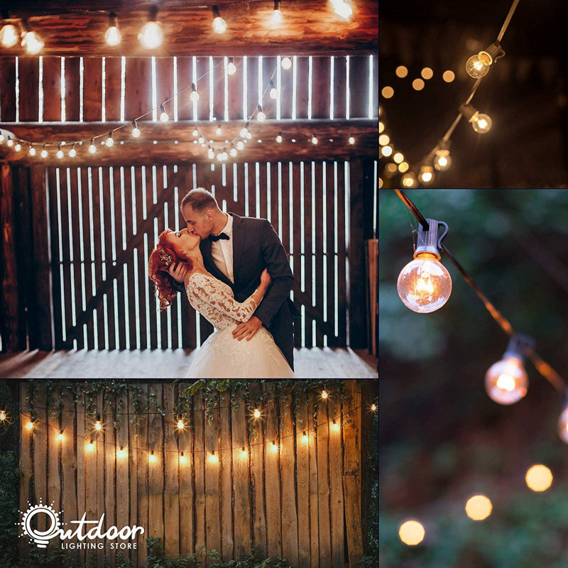 25ft 25-Bulb Outdoor Globe String Light with 5W G40 Bulbs Connectable