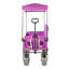 Chariot utilitaire 3-en-1 pliable avec banquette mauve