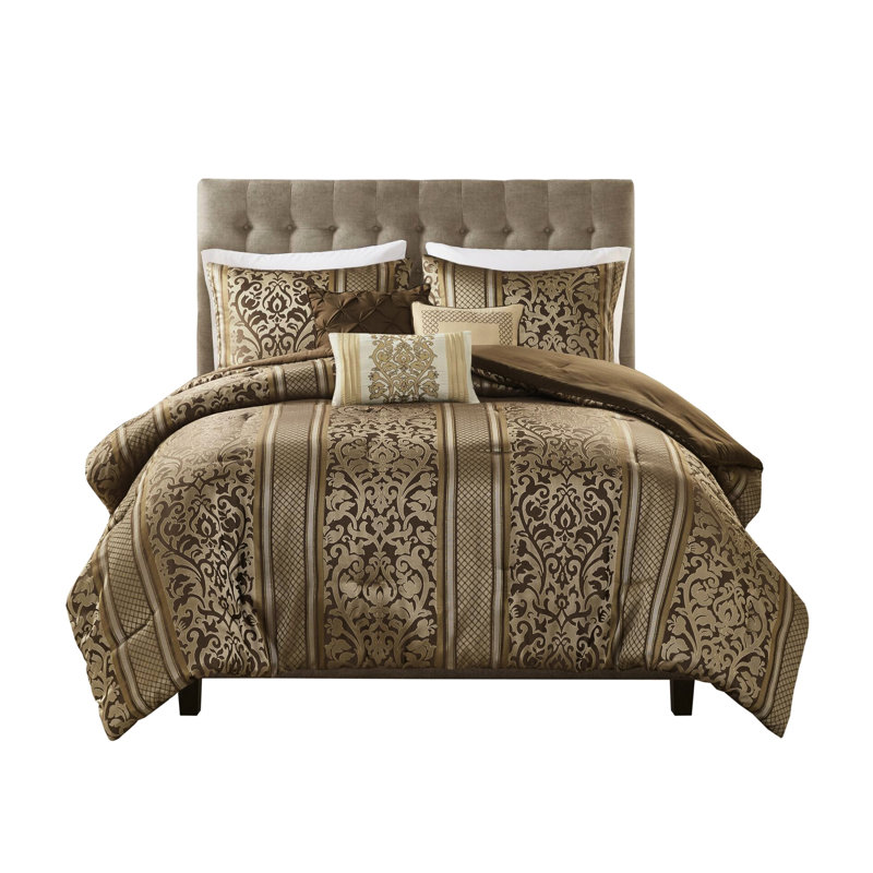 Édredon 6 pièces très grand / très grand avec coussins décoratifs - Rembourrage, drap vertical, lavable à la machine et tissu
