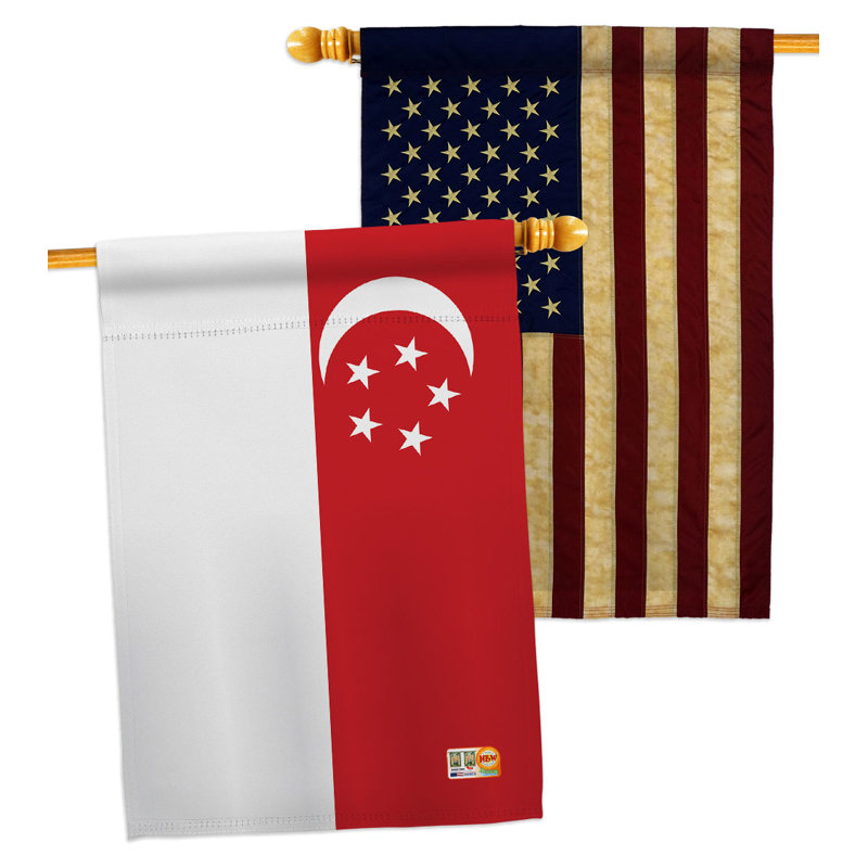 Drapeau de maison en polyester 2 faces 3 pi 3 po x 2 pi 3 po Home Decor