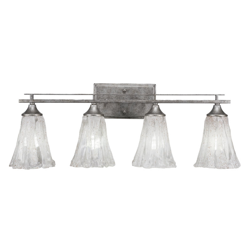 Uptowne 4 Light Bath Bar, Aged Silver