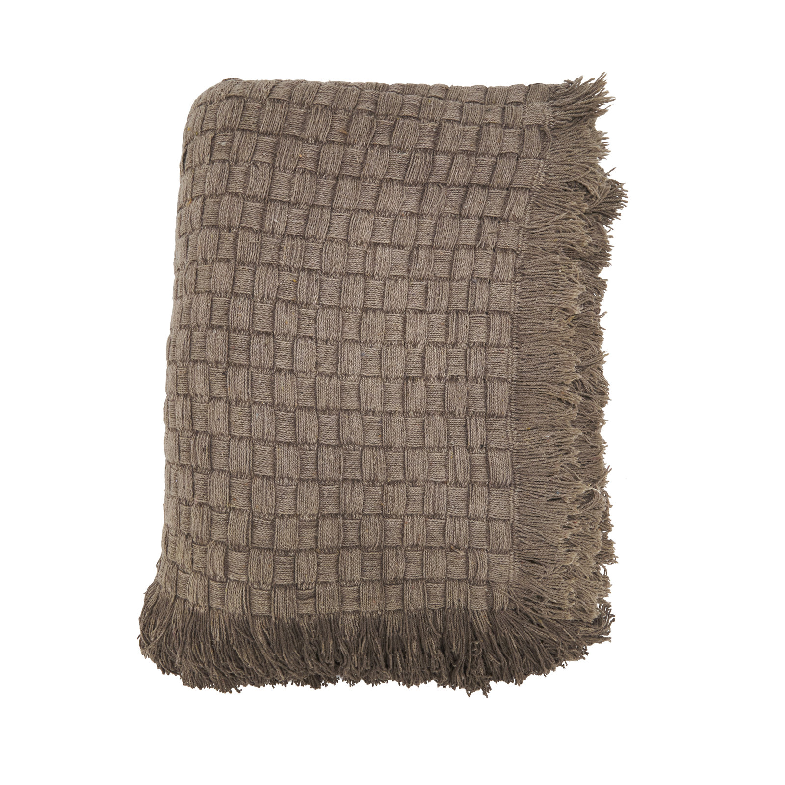 Sevan Collection Waffle Weave Throw Blanket, Brown
