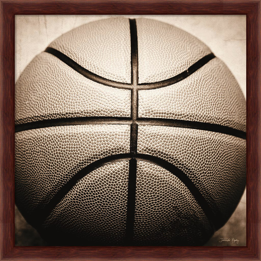 Ebern Designs Vintage Basketball By Jennifer Rigsby, Framed Wall Art ...