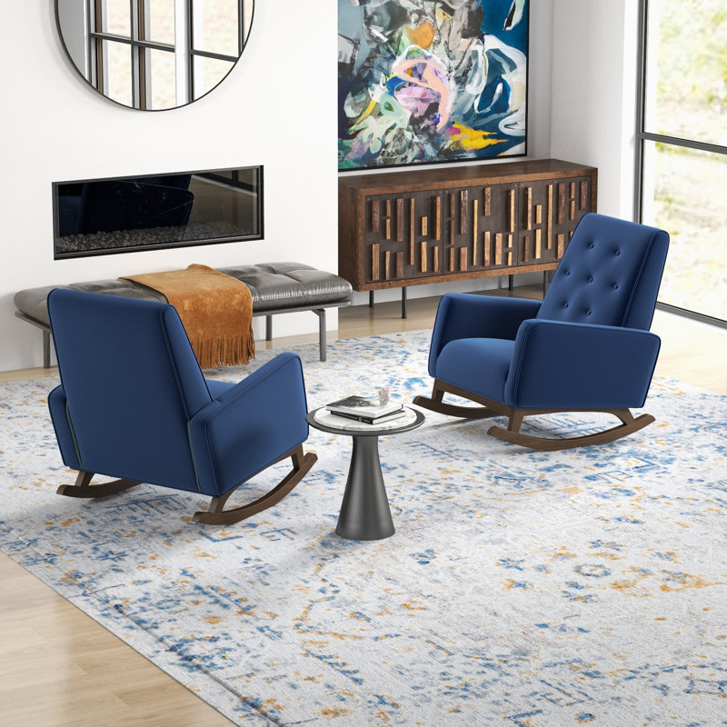 Chaise berçante, Bleu