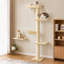 Étagères murales pour chats, ensemble de mobilier mural 3 en 1 avec griffoir, lits, plateformes, hamac et structure de jeu gain de place pour chatons d'intérieur, beige