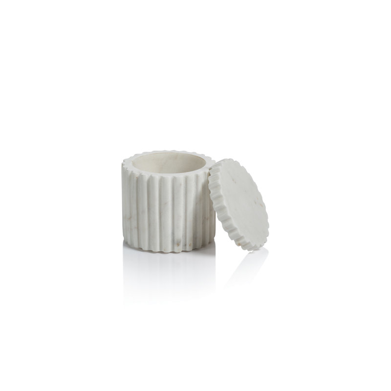 Contenant de rangement pour salle de bain en marbre Verner