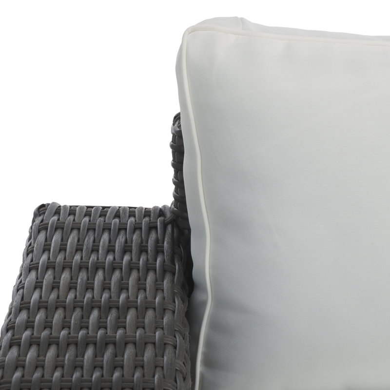 Margarita Wicker Patio Chair, Dark Gray