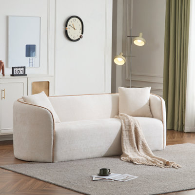 Canapé courbé de 82 po, 3 places, salons, chambres à coucher, bureau d'appartement