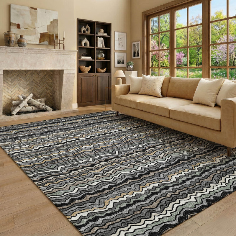 Tapis de qualité supérieure lavable à la machine Mayfield AMF2436, Noir, 8' x 10'