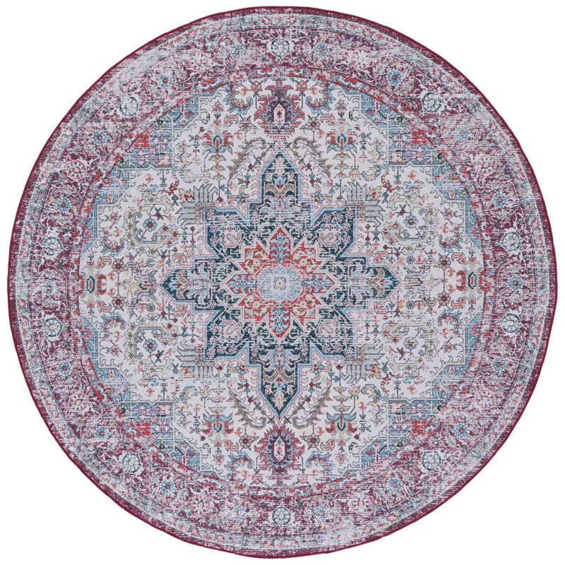 Tucson Performance Machine Washable Oriental Rug, Round 6'