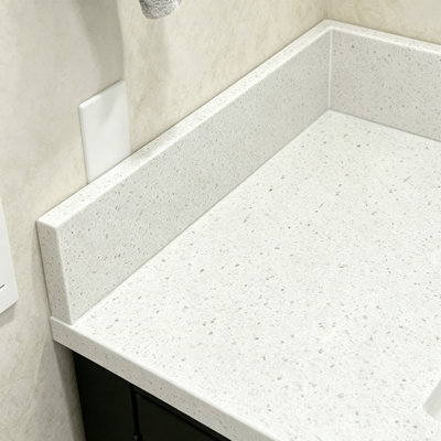 21 inch Terrazzo White Quartz Vanity Side Splash