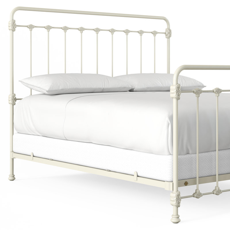 Lit 160 pour clôture | Norme complète, Blanc cassé brillant, Très grand lit