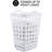Flex Hamper With V-Shaped Dual Handles, Pack Of 1, Carrying Comfort And Strength, Two Bushel Capacity Holds Up To 3 Loads Of Laundry, Fully Ventilated, White