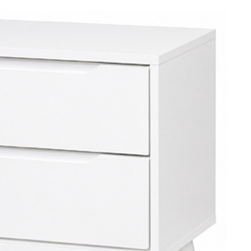 Ensemble de chambre à coucher pour très grand lit 3 pièces, bois blanc, 2 tables de chevet