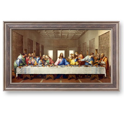«The Last Supper» par Leonardo Da Vinci, reproductions d'art classiques du monde, estampe numérique encadrée pour décoration intérieure
