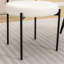 Chaises de salle à manger modernes (de 2), blanc - Siège élégant avec 2 pieds en tissu de style contemporain thermolaqués-104052445