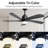 Sofucor 52" 5-Solid Blade Smart Modern Ceiling Fan with LED Light and Remote-1358021469