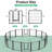 16 Panel Steel Exercise Pen With Door-101591379