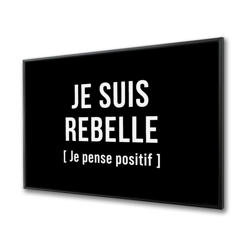 I'm rebellious - Shapes White Framed Canvas for Home Decor