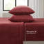 4 draps pour grand lit bordeaux 100% ultra doux et douillet brossé des deux côtés Draps-housse plats lavables à la machine 2 taies d'oreiller