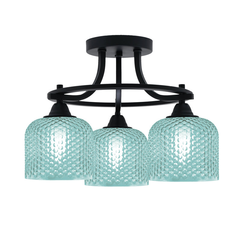 Verre turquoise 6 po Mukkesh, Sarcelle, Noir mat