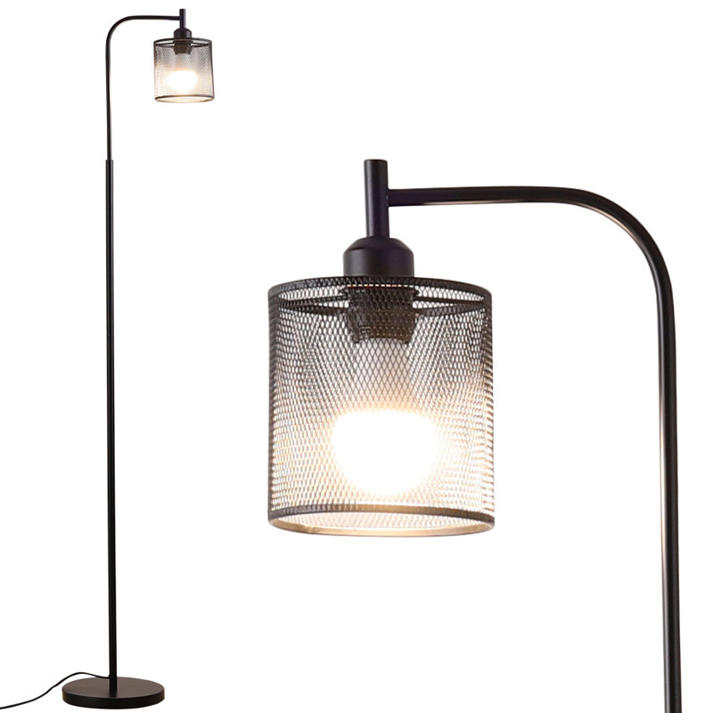 165.5cm Black Task Floor Lamp