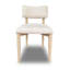 Reinolde Wood Back Dining Chair In White Sand And Dune