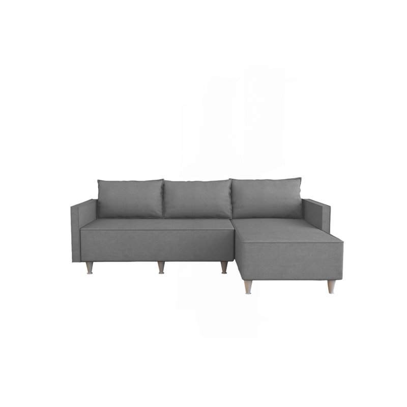 Sectional, Grey, Gray Fabric