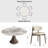 Stone Round Boydton With 4/6 Premium Solid Wood Leather Upholstered Dining Chairs For Kitchen/Dining Room-1663682360-1663682359-1663007669