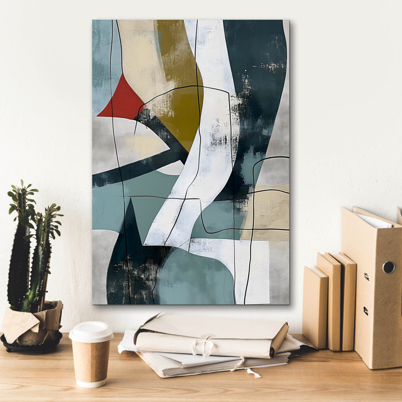 Art mural sur toile 18 "x 26" Latitude Run «Abstract Oil No 2» par Andreas Magnusson, H 26 po x l 18 po x P 0,75 po